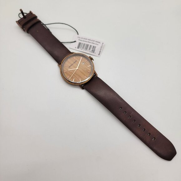 New Original Grain Men Watch Whiskey Espresso Minimalist 40mm Italian Leather - Picture 3 of 16